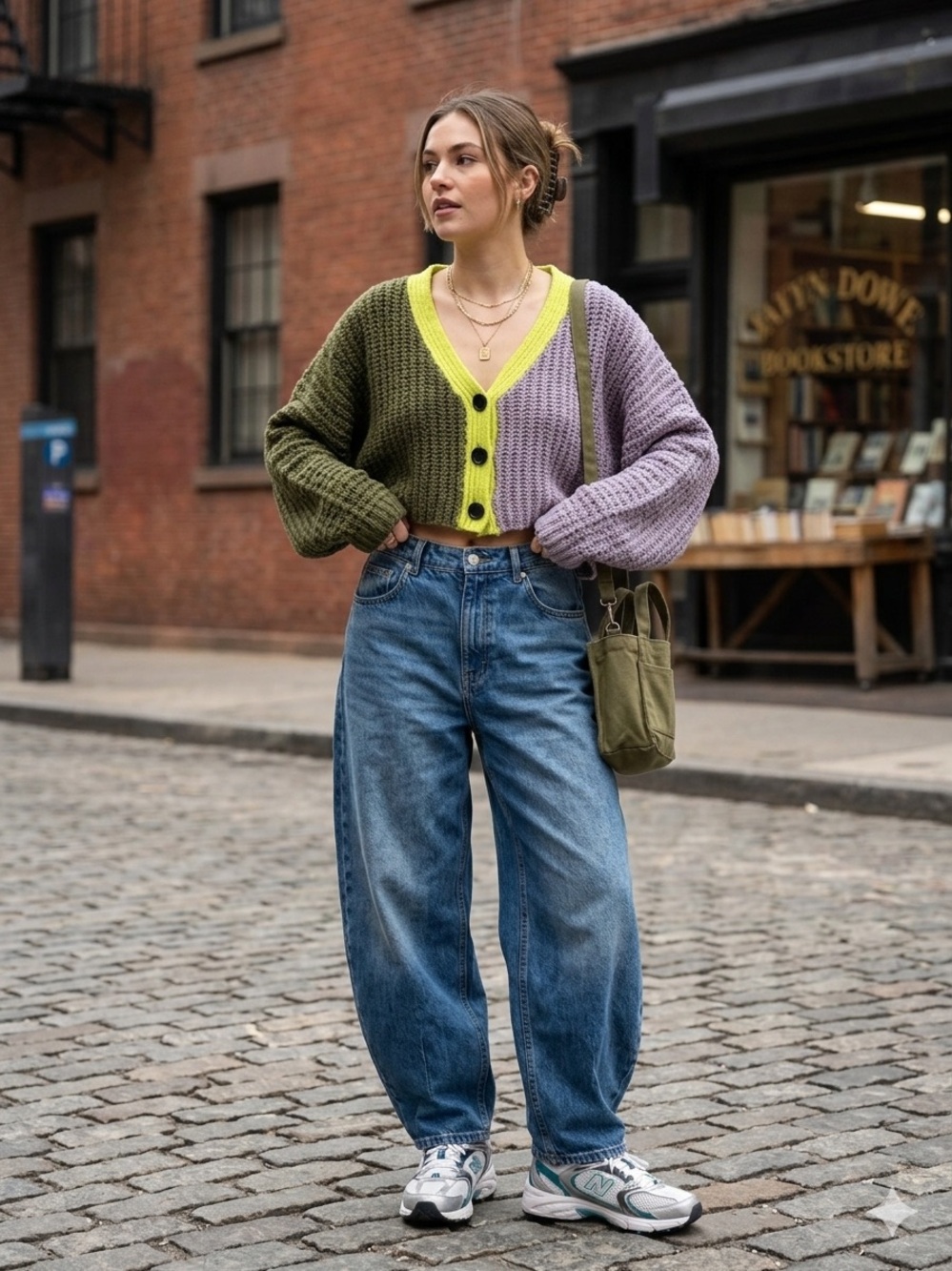 Urban Outfitters Ashlyn Batwing Cropped Cardigan Chunky Knit